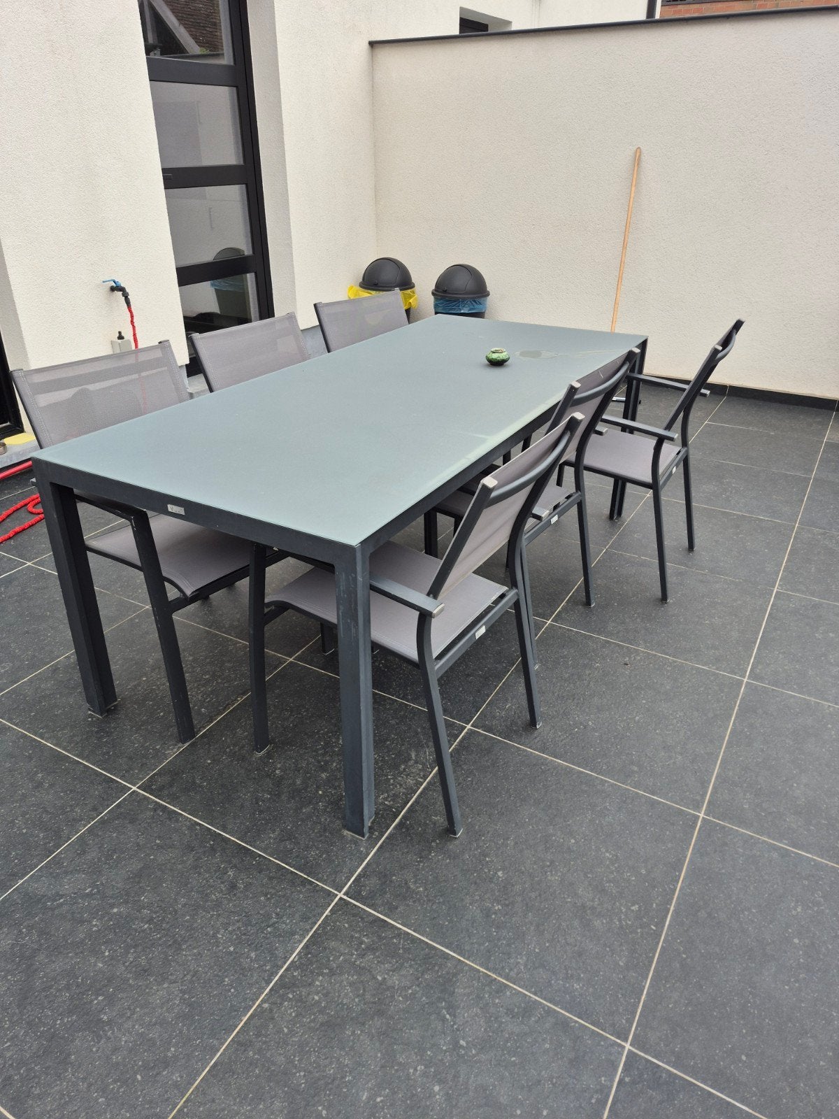 tuintafel en 6 stoelen in prima staat, Tuin en Terras, Ophalen, Aluminium