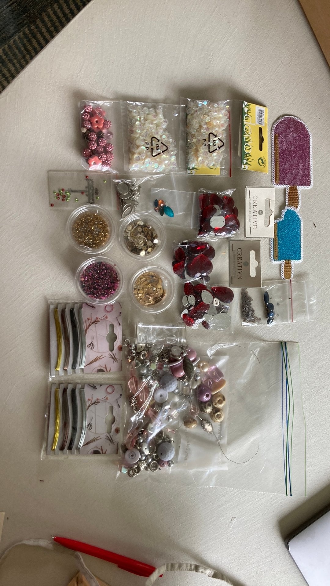 Partuj kralen, pailletten, draad,, appliquen, Hobby & Loisirs créatifs, Fabrication de Perles & Bijoux, Enlèvement, Neuf, Perle