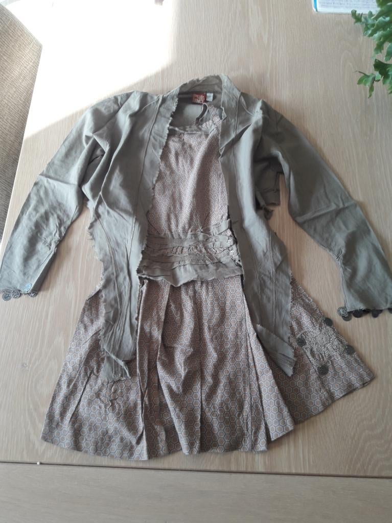 JBC By SMCJ 116 bruin, Kinderen en Baby's, Kinderkleding | Maat 116, Meisje, Ophalen of Verzenden, Zo goed als nieuw, Jurk of Rok