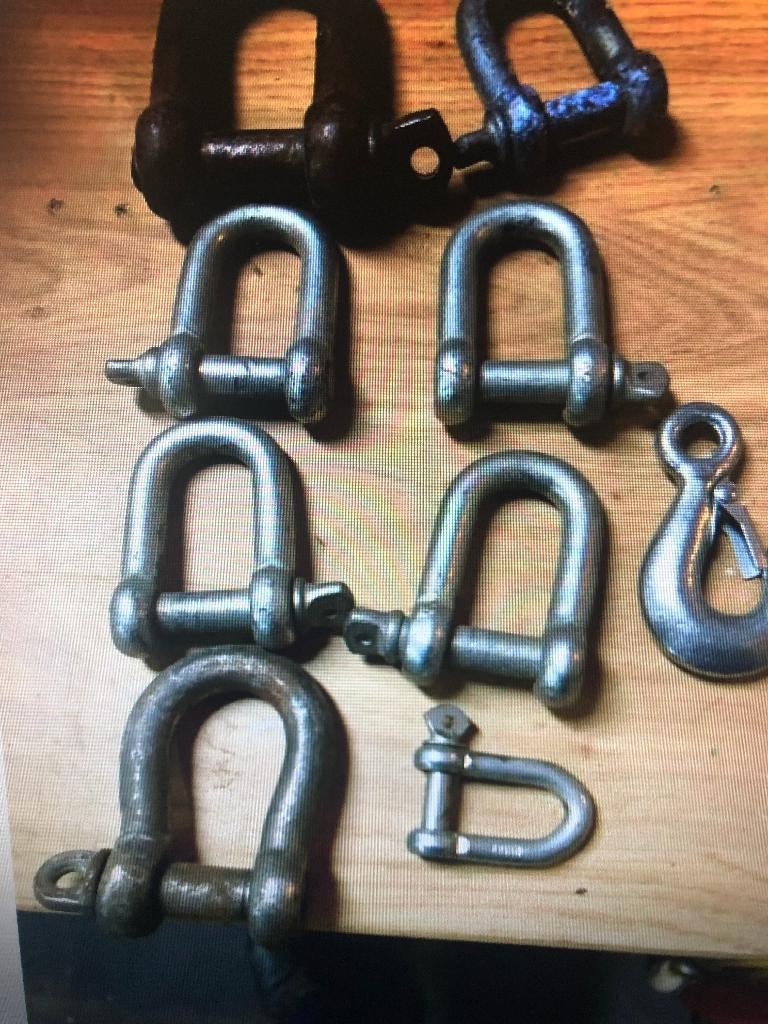 Manilles de levage en acier., Envoi, Comme neuf, Manuelle