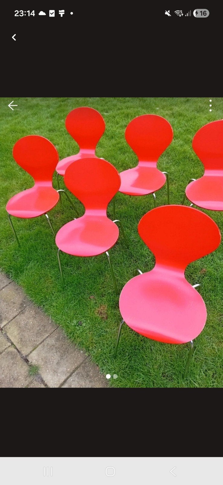 chaises de salle à manger Danerka, Enlèvement, Rouge, Bois, Cinq, Six Chaises ou plus