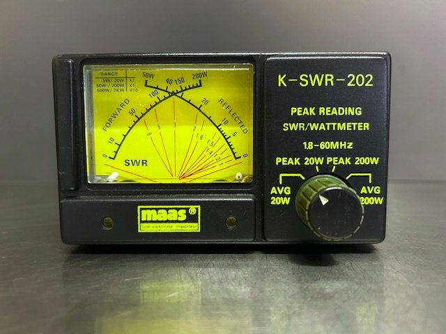 Compteur de puissance SWR Maas K-SWR-202, Télécoms, Enlèvement ou Envoi, Utilisé, Émetteur et Récepteur