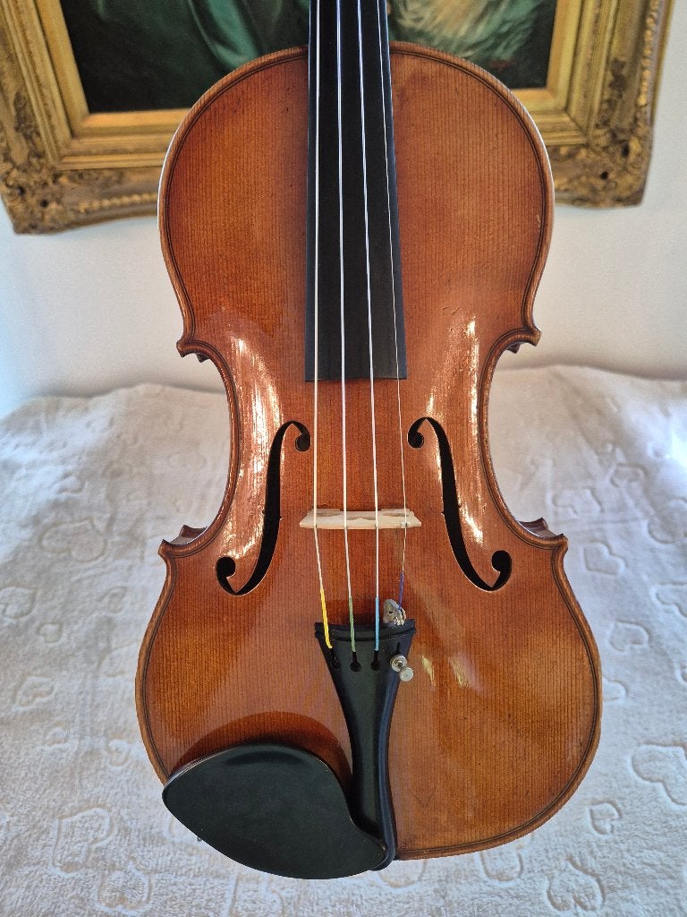 Oude 4/4 Viool - Léon Mougenot Gauché 1924, Muziek en Instrumenten, Ophalen, Gebruikt, Viool, 4/4-viool