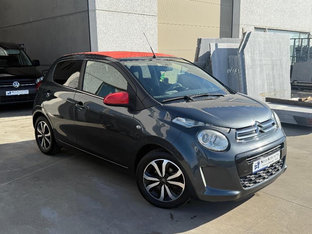 Citroen C1 Shine 1.2i, Cabrio, Airco, Camera, Navi + Garanti, Auto's, Citroën, Voorwielaandrijving, Euro 5, Stof, Zwart