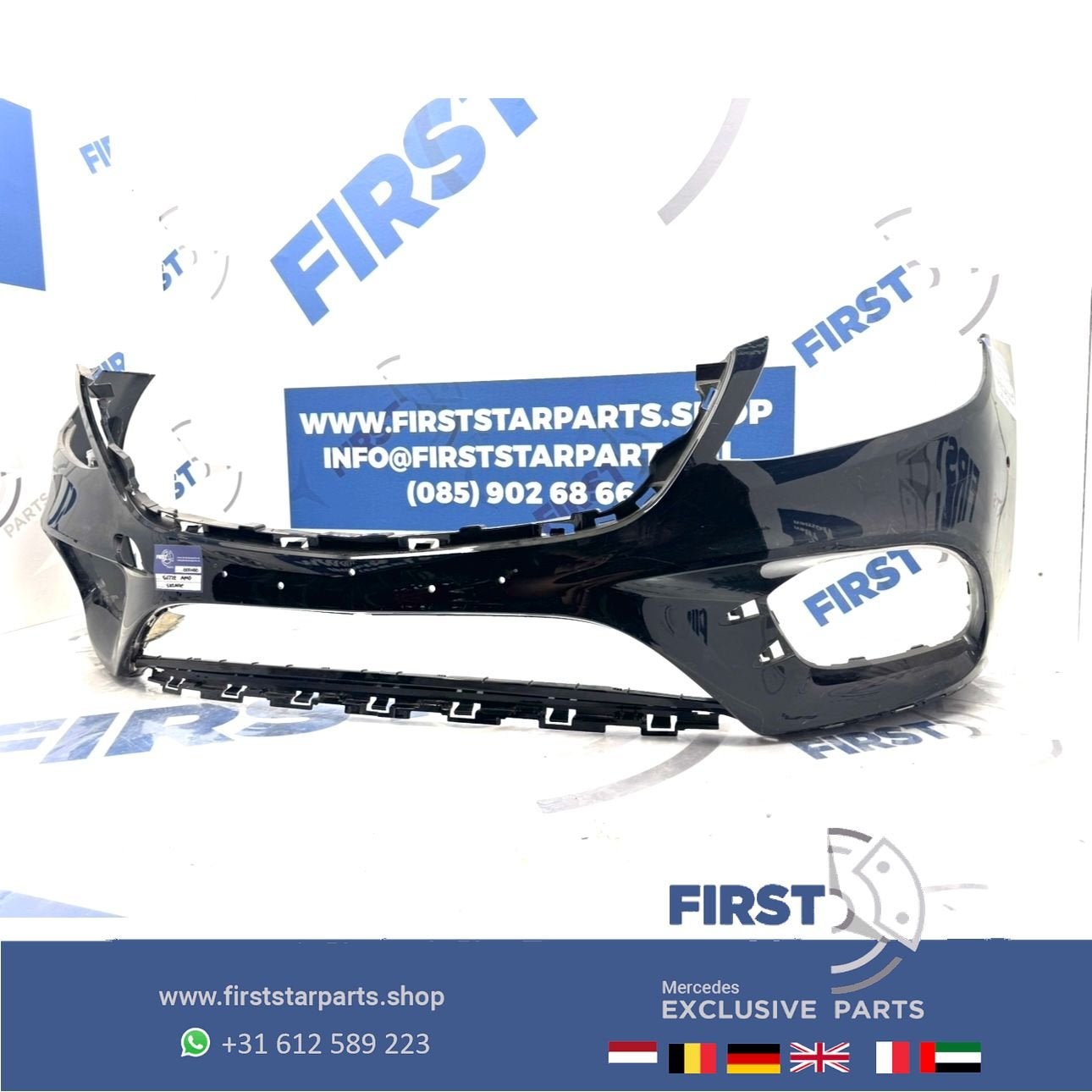 W222 S KLASSE AMG VOORBUMPER ZWART WIT GRIJS FACELIFT origin, Utilisé, -, Avant, -