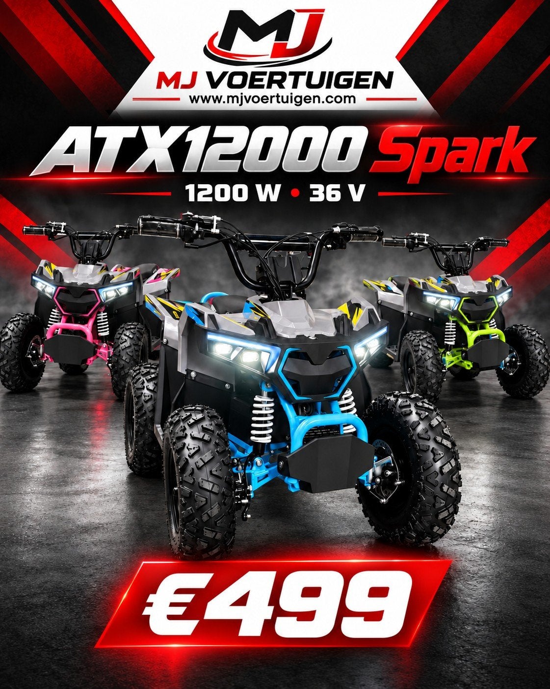 Nieuwe elektrische kinder quad ultra atx 1200watt