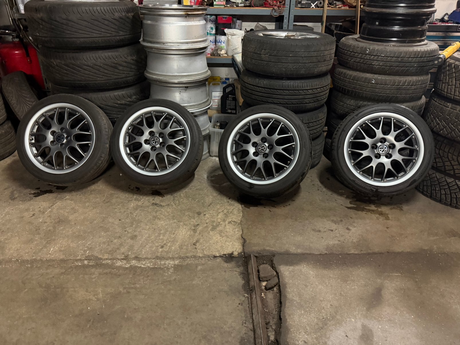 4jantes bbs rs771 5x100 16 pouces d’origine Vw, 16 pouces, Pneus été, Pneu(s), Enlèvement