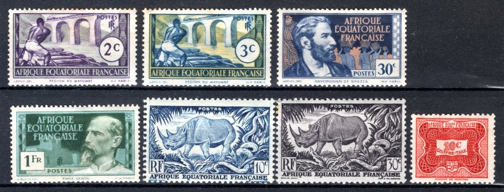 AFRIQUE ÉQUATORIALE Lot de timbres MH*, Envoi, Autres pays, Non oblitéré