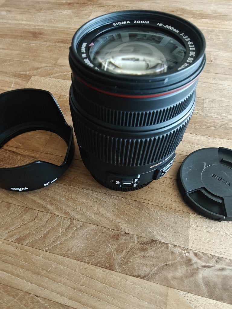 Sigma 18-200 lens voor Canon met stabilisatie, Gebruikt, Sigma, Canon EF-S, Handmatige focus