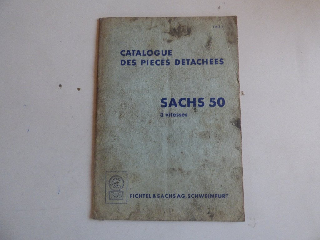 SACHS 50 3 VERSNELLINGEN ONDERDELENLIJST 316.6 F, Vélos & Vélomoteurs, Modes d'emploi & Notices d'utilisation, Enlèvement ou Envoi