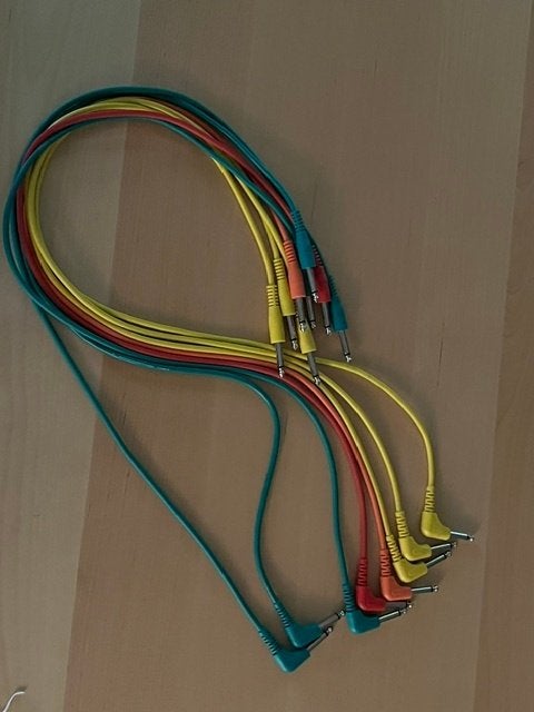 8 jack- naar jack kabels van 90 cm lengte, Muziek en Instrumenten, Ophalen of Verzenden, Gebruikt