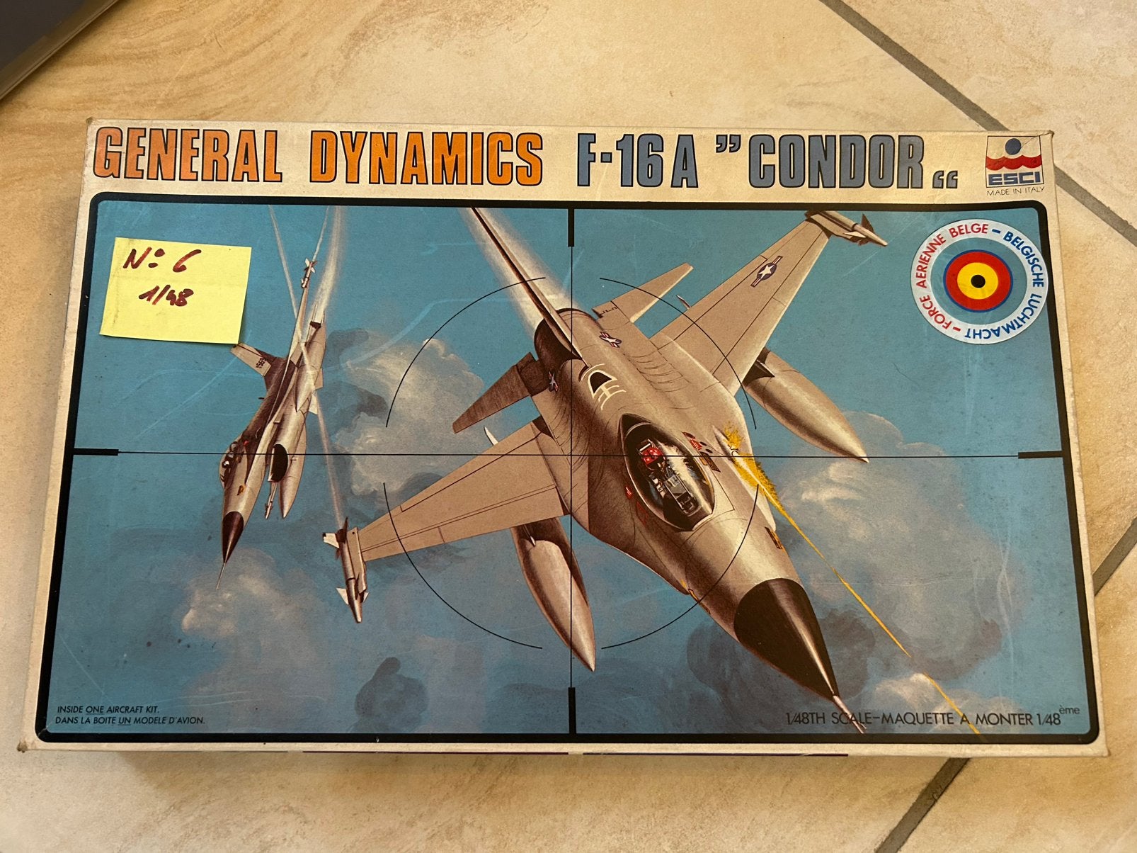 Vintage ESCI F-16A “Condor” 1/48  – Belgian Air Force, Hobby & Loisirs créatifs, Neuf, Autres marques, Enlèvement ou Envoi, 1:72 à 1:144