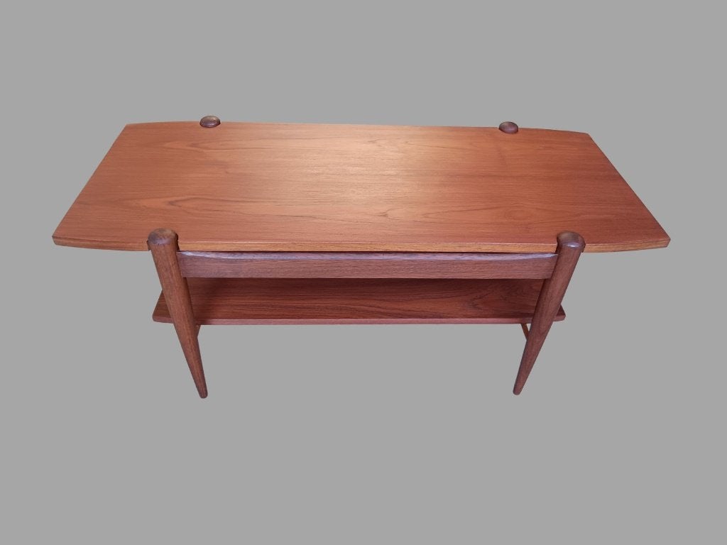 Vintage  salontafel Louis van Teeffelen, omkeerbaar blad, Huis en Inrichting, Tafels | Salontafels, Gebruikt, 5 – 50, 50 tot 100 cm