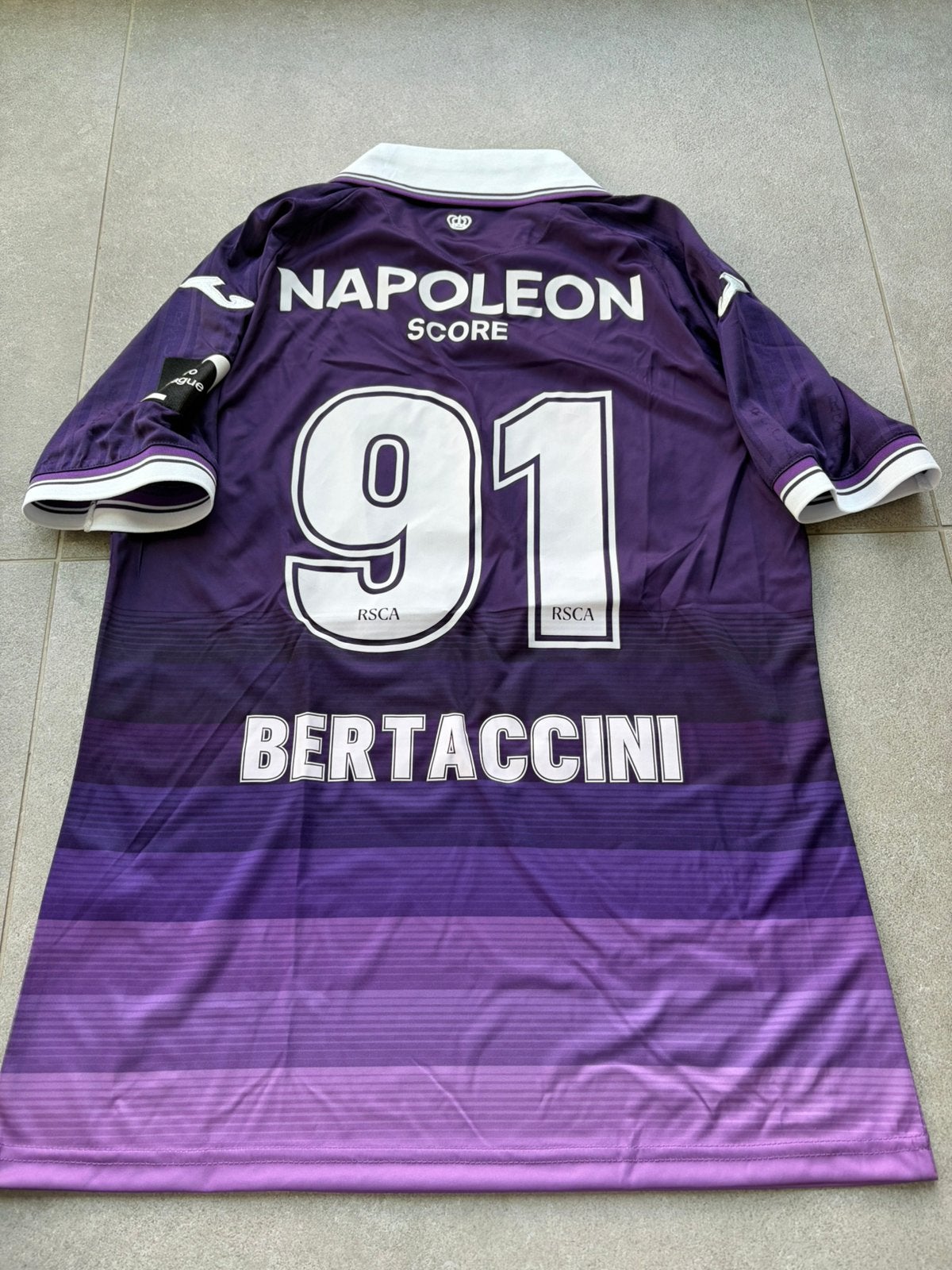 Bertaccini Anderlecht 25/26 shirt matchworn match worn, Enlèvement ou Envoi, Comme neuf, Maillot