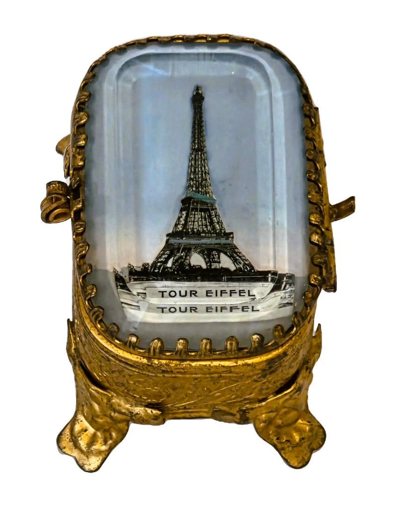 Boîte vitrée victorienne française provenant de Tour Eiffel., Enlèvement ou Envoi