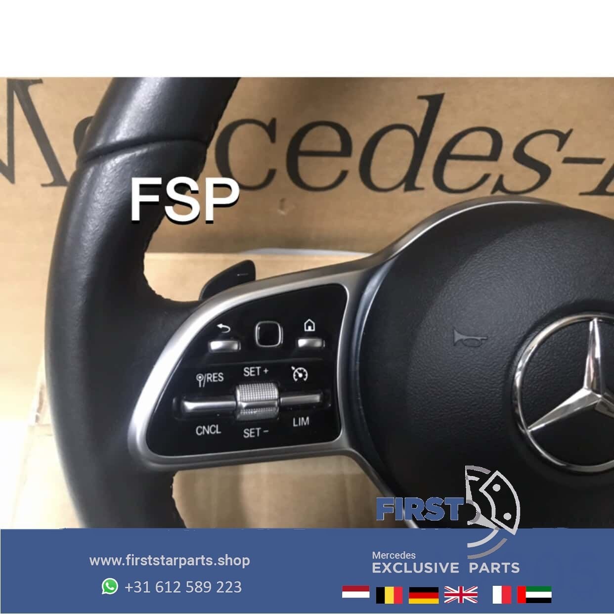 2018-2020 FACELIFT STUUR + AIRBAG ORIGINEEL Mercedes C GLC K, Gebruikt, -, Ophalen of Verzenden, -