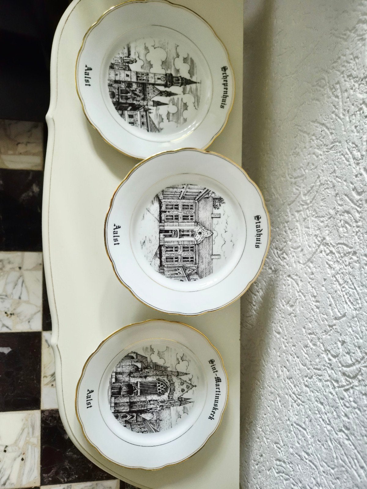 Magvam sierborden serie - gesigneerd 1985 - Aalst, Antiek en Kunst, Ophalen of Verzenden