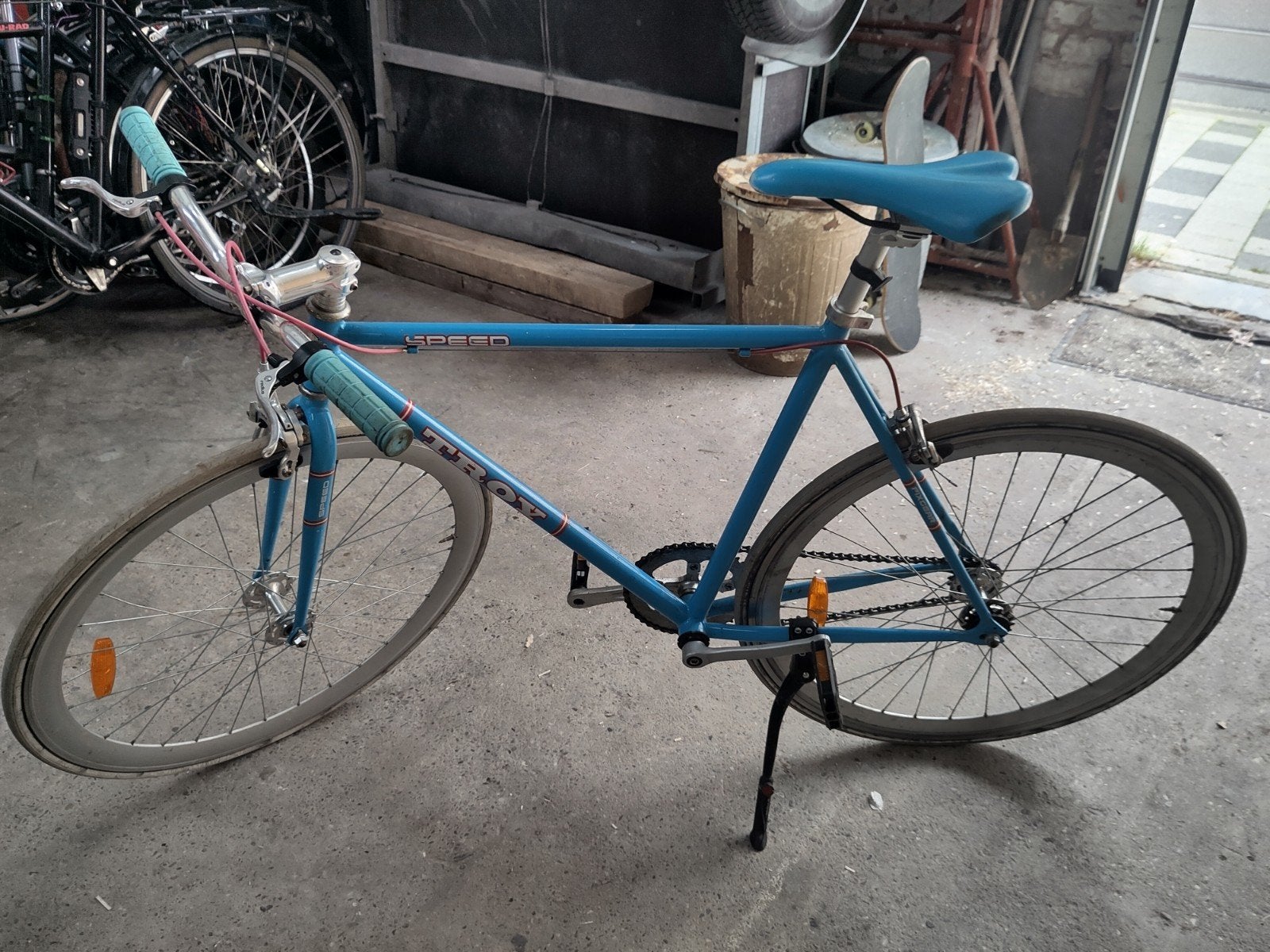 Vélo Fixie Troy monovitesse - 28 pouces, Vélos & Vélomoteurs, Autres marques, Frein sur jante, Enlèvement, 53 à 57 cm