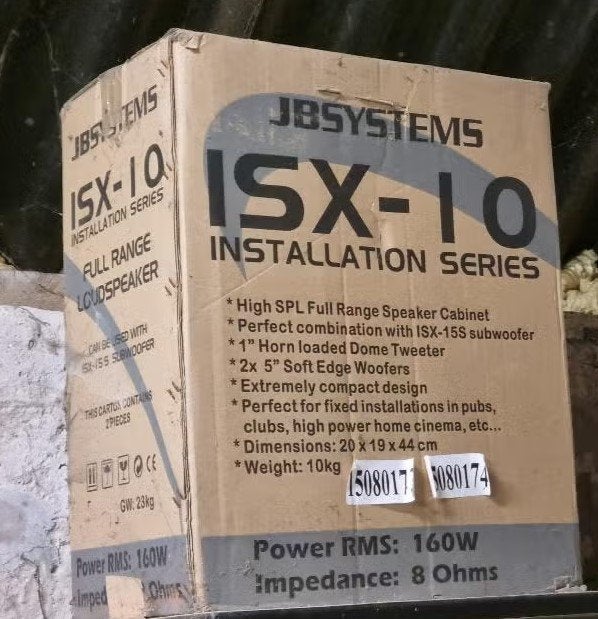 NIEUW: JB Systems ISX-10 Speaker Set (2 stuks) – 160W RMS, Ophalen, Nieuw, 150 watt of meer, JBL
