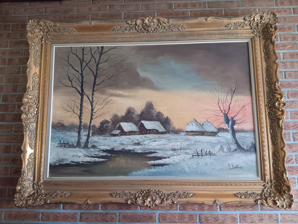 Schilderij Delue R, Antiek en Kunst, Kunst | Schilderijen | Klassiek, Ophalen