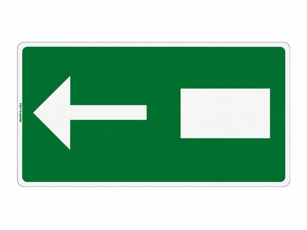 Pikt-O-Norm Nooduitgang Bord 30x15 | Meerdere stuks, Werkplek, Ophalen of Verzenden, Nieuw zonder verpakking, Inrichting