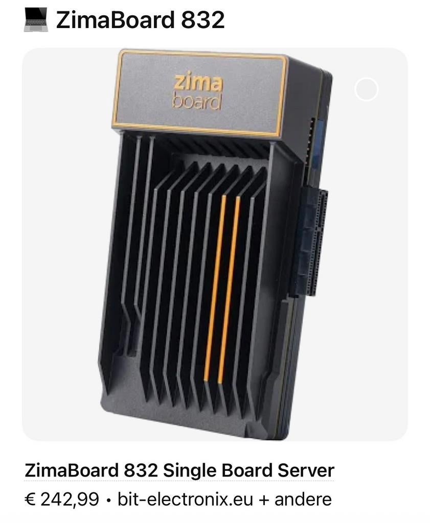 ZimaBoard 832 single board server, Enlèvement ou Envoi, 8 GB, Virtual Reality, Comme neuf