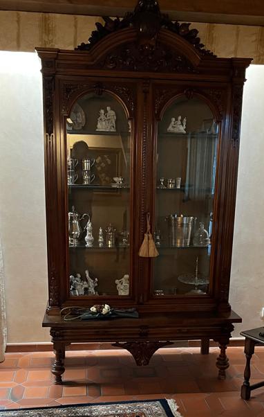 Antieke Neo-Renaissance vitrinekast ca. 1900, Antiek en Kunst, Ophalen