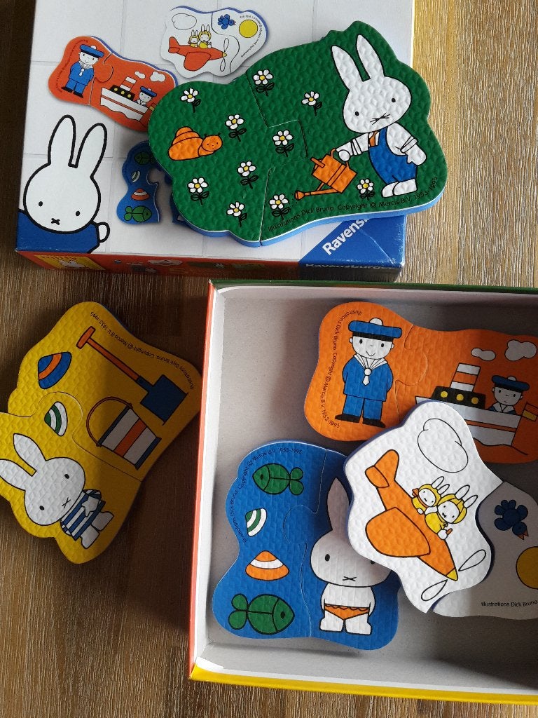 Leuke Nijntje badpuzzel, als nieuw, Ravensburger, 5x2 st, 2+, Ophalen of Verzenden, Zo goed als nieuw, Speelgoedset