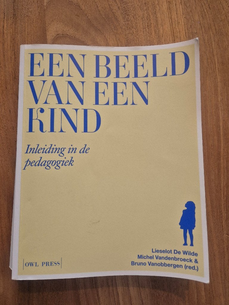 Een beeld van een kind, inleiding in de pedagogiek, Owl press, Enlèvement ou Envoi, Gamma, Enseignement supérieur