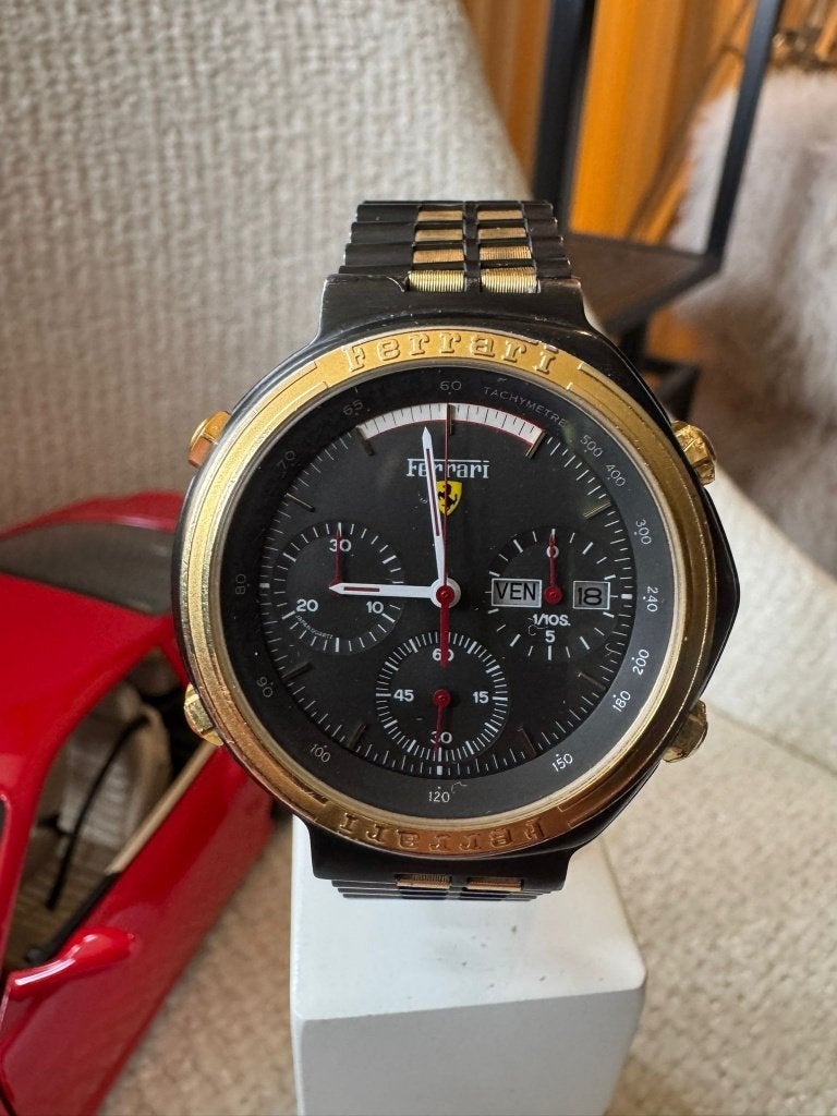 Vintage Ferrari Chronograaf made by Cartier Formula horloge, Handtassen en Accessoires, Overige Accessoires, Ophalen of Verzenden