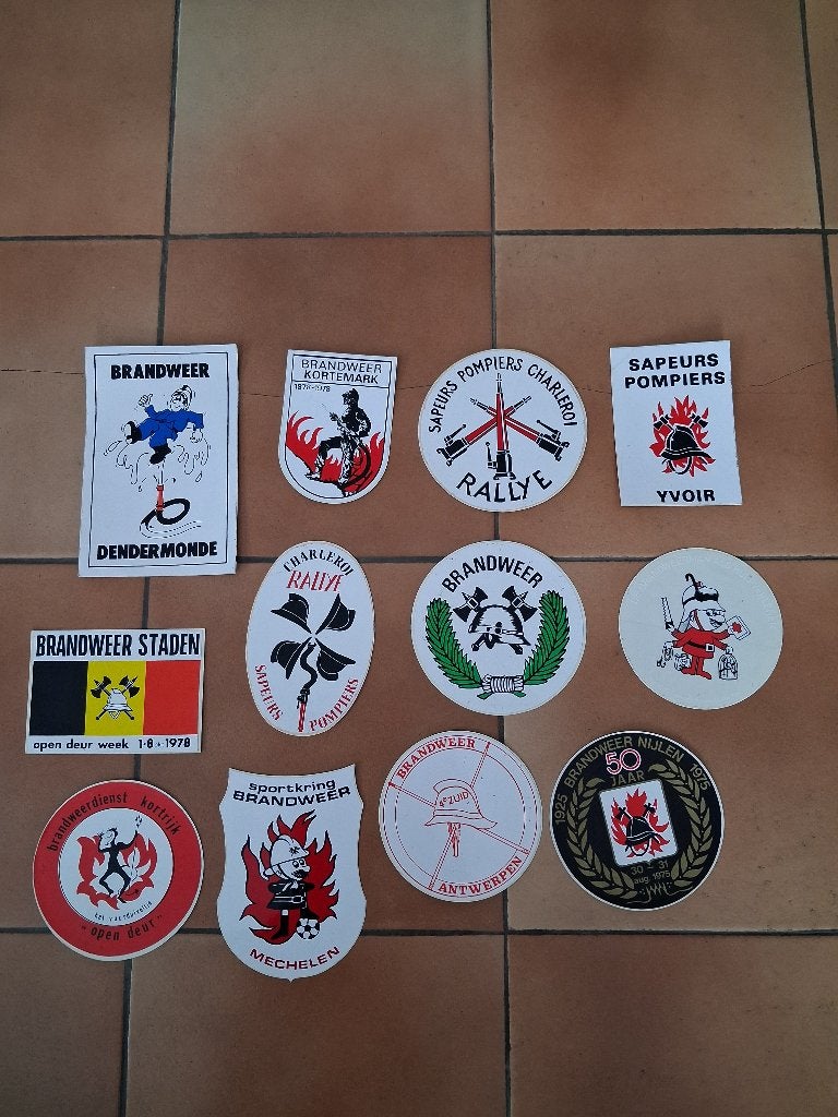 Oude stickers Brandweer, Verzamelen, Ophalen of Verzenden