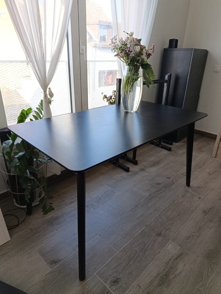 Tafel IKEA LISABO 140 x 78 cm, Maison & Meubles, 50 à 100 cm, Comme neuf, 100 à 150 cm, Enlèvement