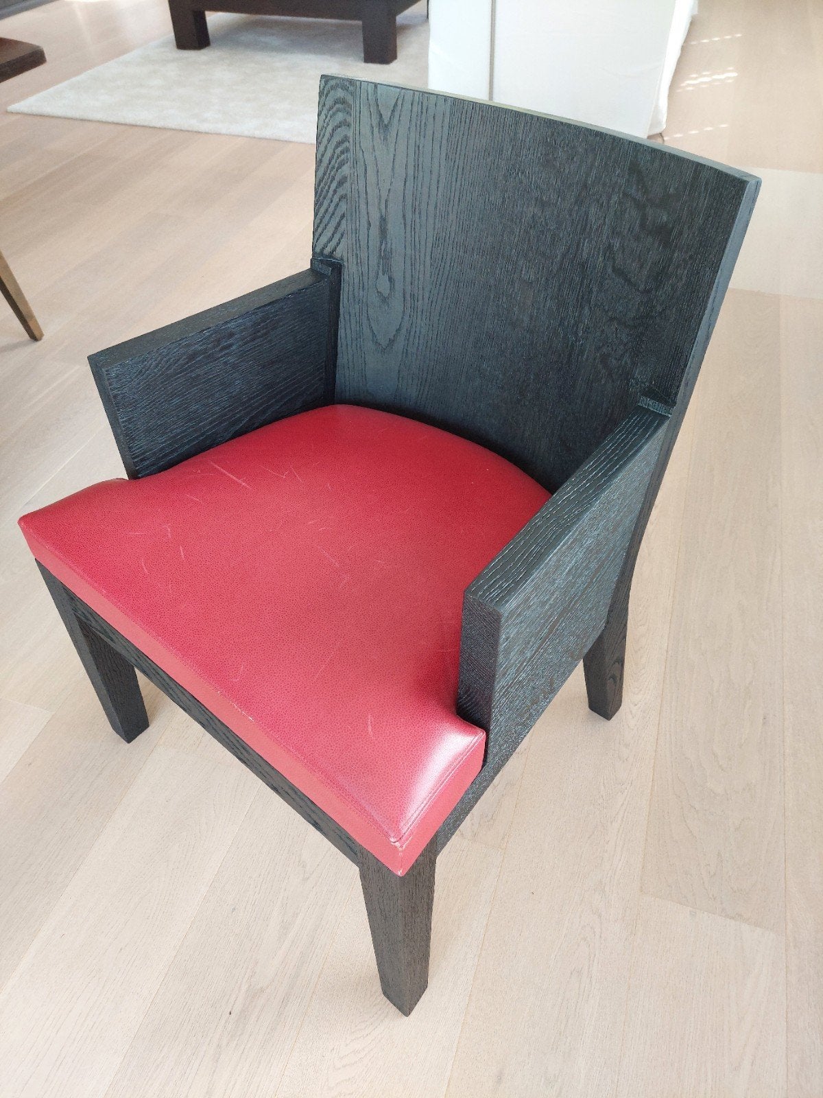 Fauteuil LIAIGRE "Stall", Maison & Meubles, Chaises, Rouge, Comme neuf, Enlèvement, Cuir