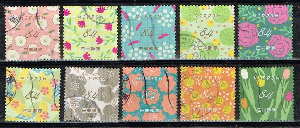 Timbres japonais - K 5076 - fleurs, Envoi, Affranchi, Asie orientale