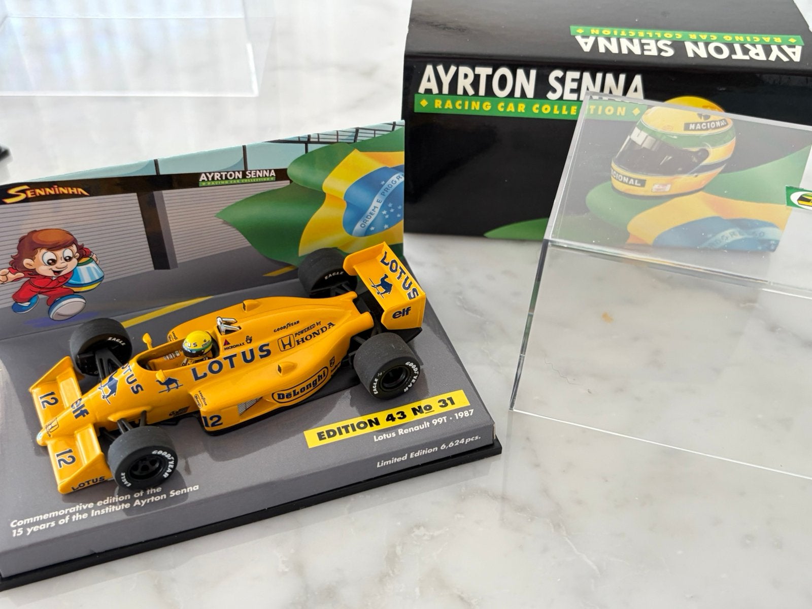 Minichamps f1 modellen Ayrton Senna 1/43 zeldzaam, Enlèvement ou Envoi, Comme neuf, MiniChamps