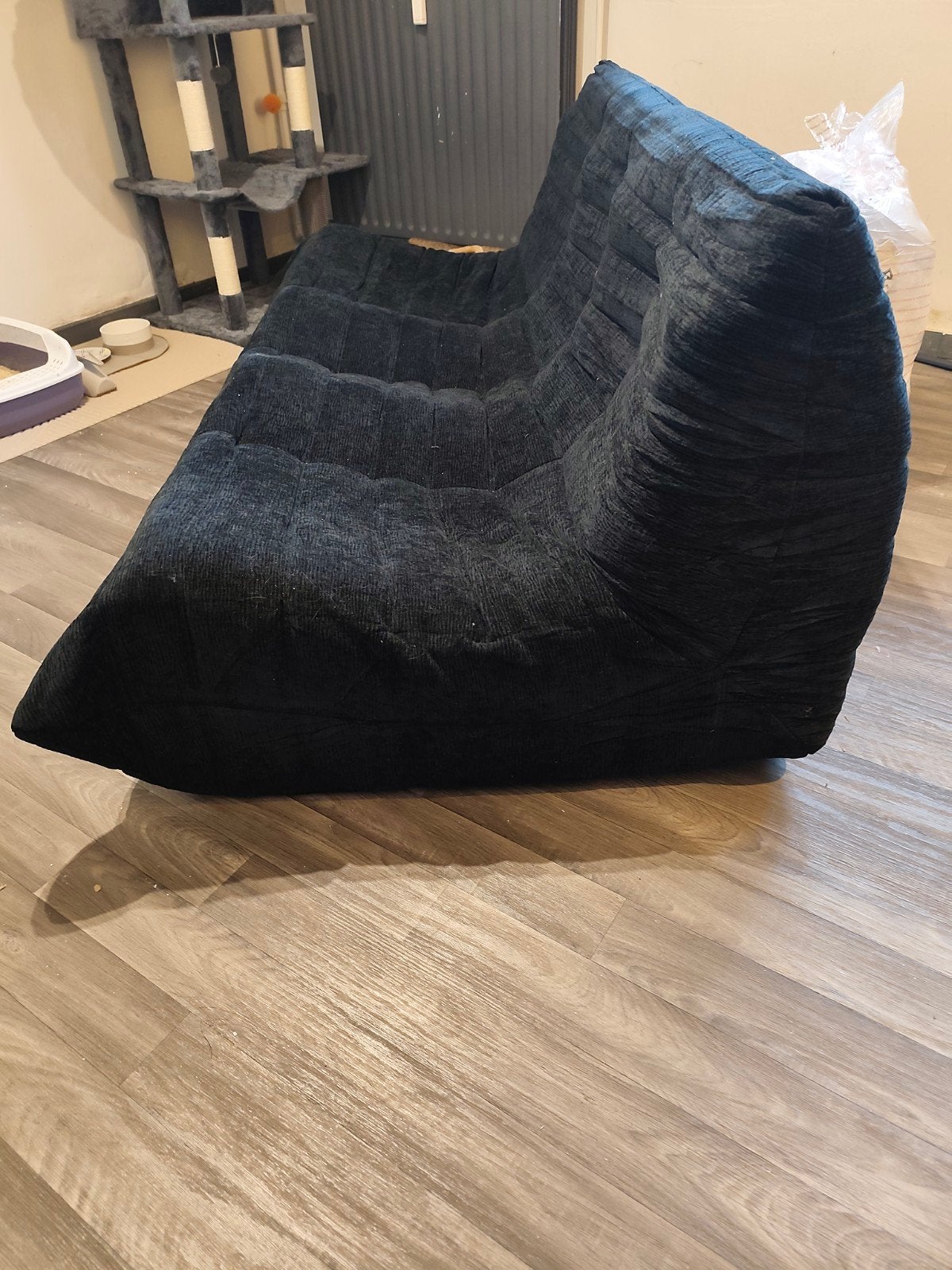 Divan 3 place mousse expansive, Ophalen, Zwart