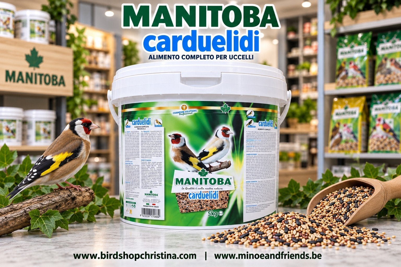 Manitoba Carduelidi - chardonnerets dorés légers 5 kg, Animaux & Accessoires, Enlèvement, Neuf, Manger et Boire