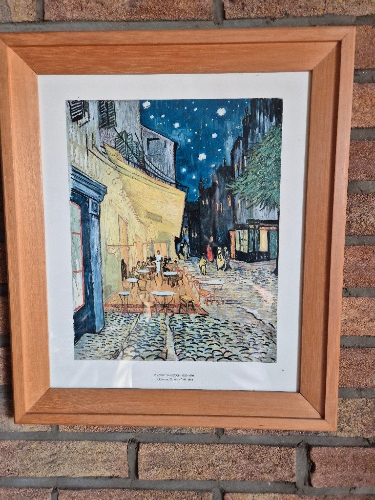 Schilderij Kunstdruk Vincent van Gogh met nette houten kader, Ophalen, Stads- / dorpsgezicht