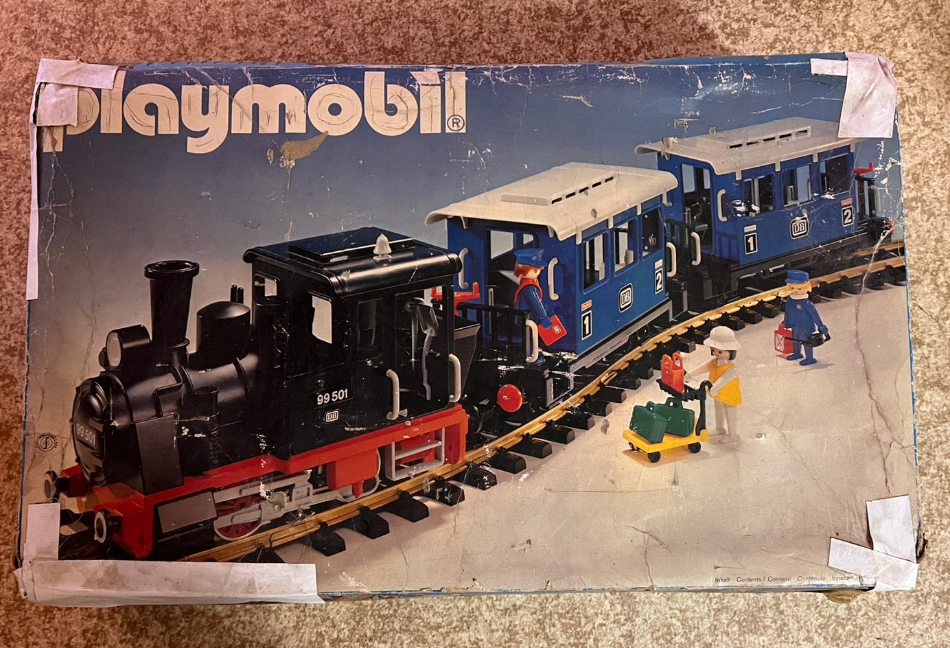 Trein playmobil met allerlei toebehoren, Enlèvement, Comme neuf, Locomotive