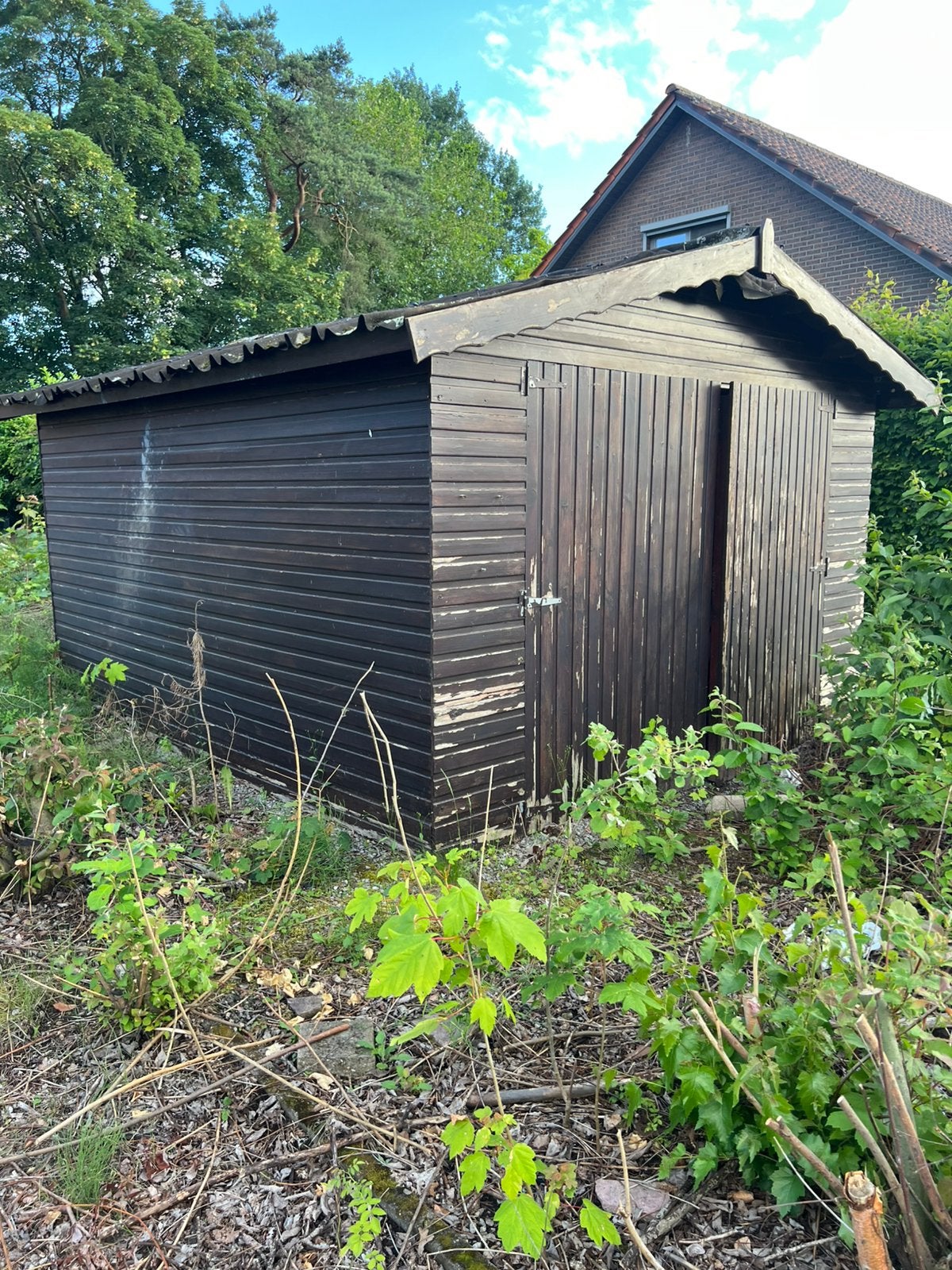 Gratis tuinhuis 4 meter op 5, Ophalen