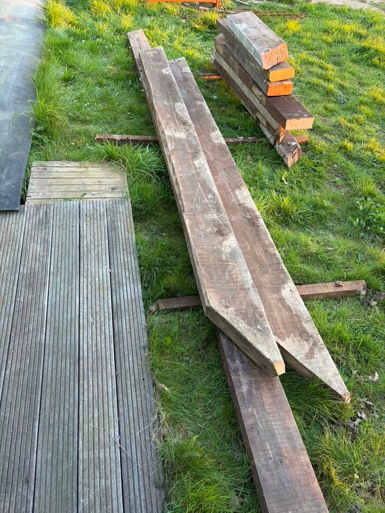 Balken 2x 330cm 1x 580cm, Doe-het-zelf en Bouw, Hout en Planken, Ophalen, Gebruikt, Minder dan 25 mm, Balk