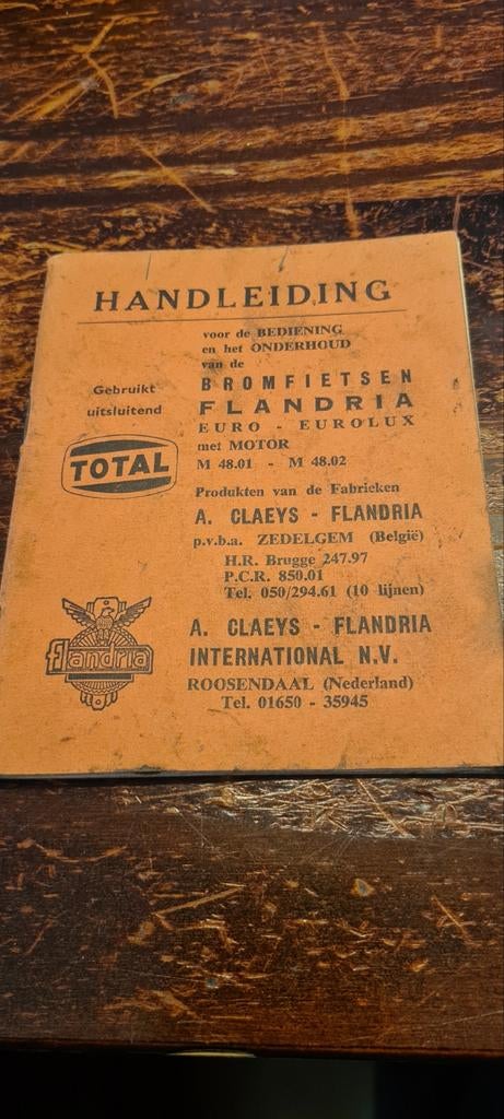 Flandria handleiding, Ophalen of Verzenden