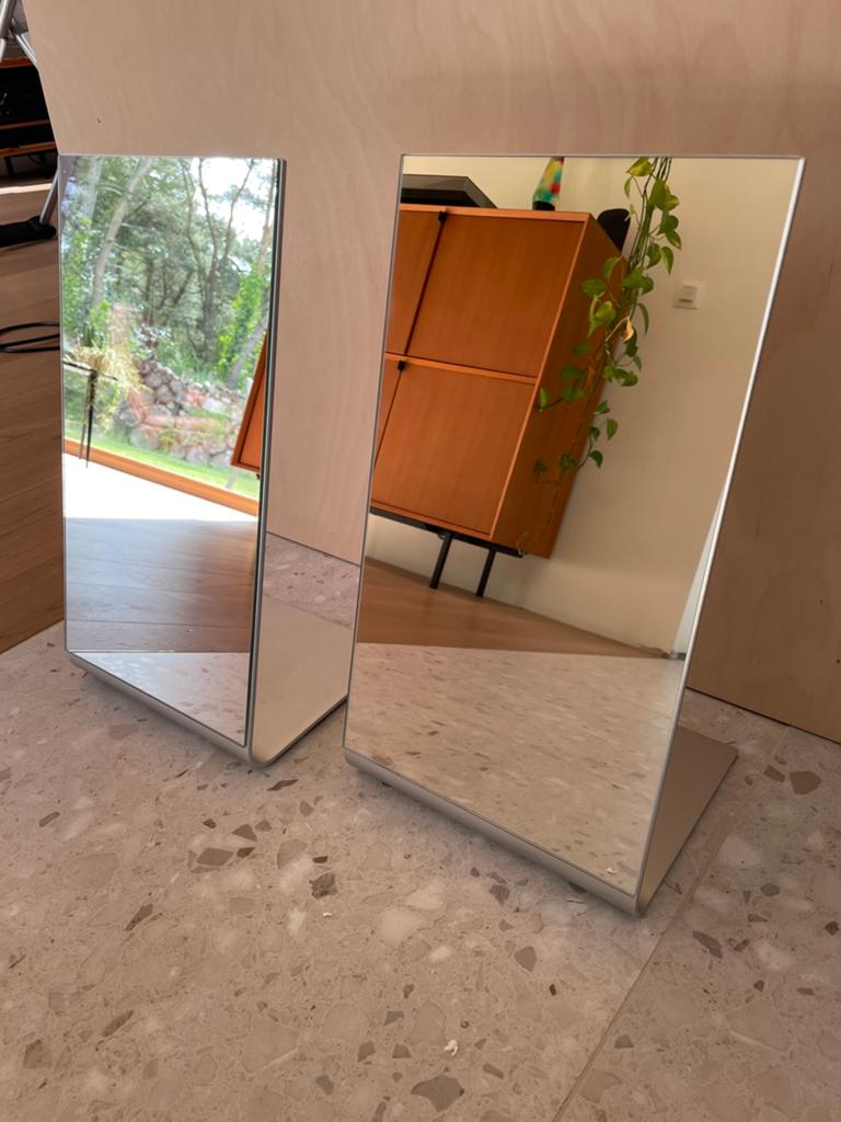 2 Ikea Tysnes spiegels, Moins de 100 cm, Comme neuf, Enlèvement, Rectangulaire
