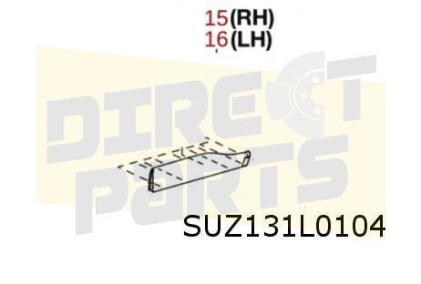 Suzuki Across (9/20-) (A5Z) stootlijst Rechts op achterporti, -, Verzenden, -, Nieuw
