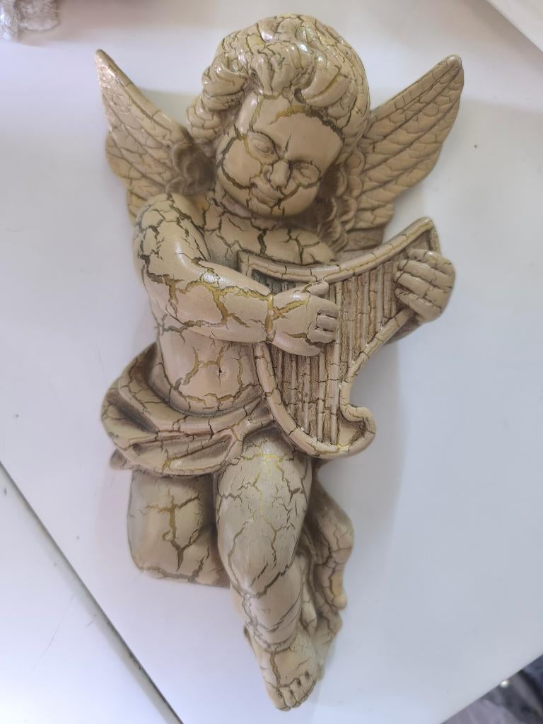 Statue d'ange jouant de la harpe, Enlèvement ou Envoi, Utilisé, Religion