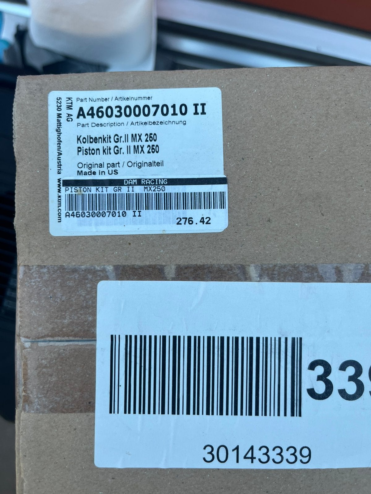 Zuigerkit  250 4takt, Motoren, Particulier, Nieuw