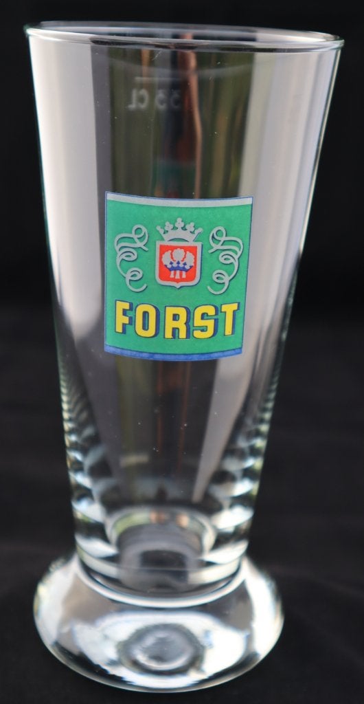 Zeldzaam vintage Forst bierglas - Bry Wielemans (Vorst), Verzamelen, Biermerken, Ophalen, Gebruikt, Glas of Glazen, Overige merken