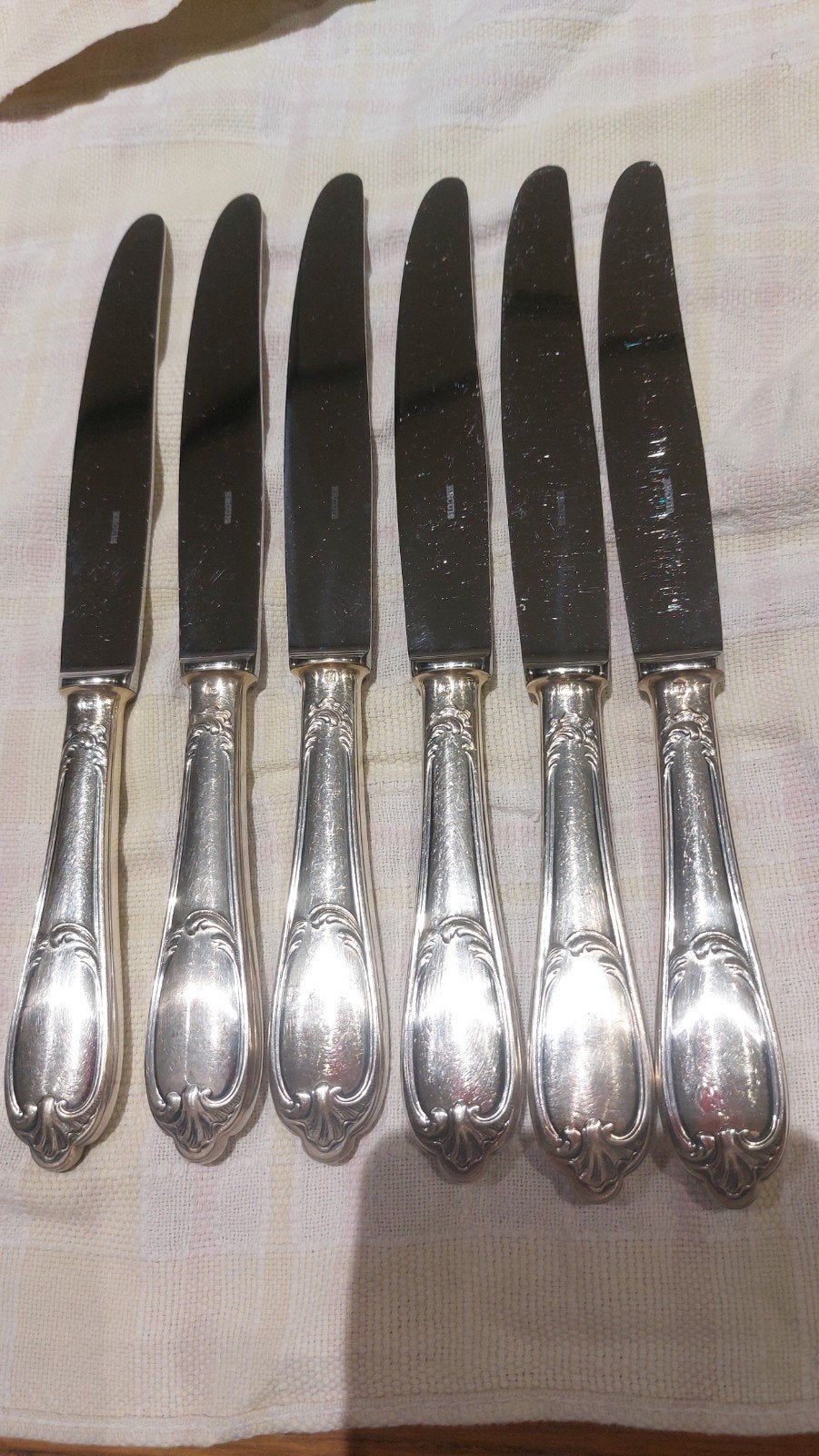 6 couteaux Ercuis Pompadour., Enlèvement ou Envoi