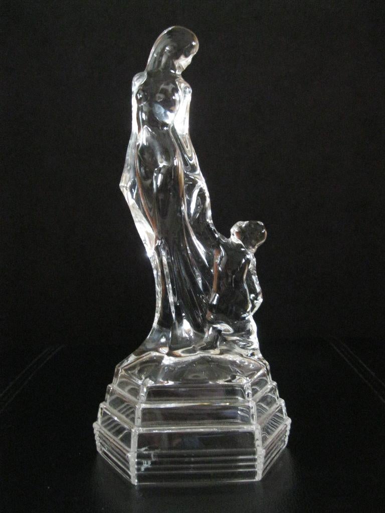 Dame & kind gemaakt uit glas of kristal 26cm., Enlèvement