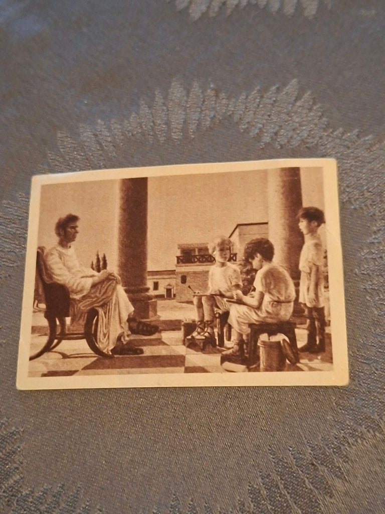 Prentje/Chromo : Romeinse school / Historia, Enlèvement ou Envoi, Utilisé, Autres sujets/thèmes, Gravure